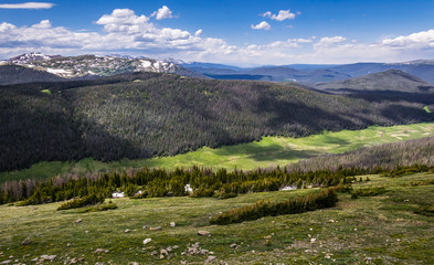 Poster - Vacations in Colorado. Picturesque valleys of the Rocky Mountains