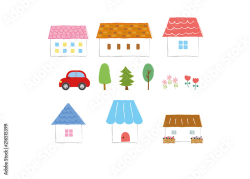 かわいい家のイラストアイコン素材 Buy This Stock Vector And