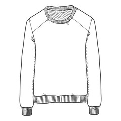 Poster - Vector Sketch Illustration - Basic Sweat Shirt