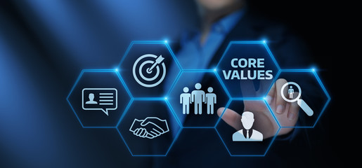 Wall Mural - core values responsibility ethics goals company concept