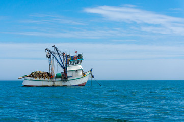 sea trawler in the pacific ocean