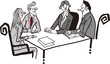© popaye - Businessmen and businesswomen talking during a meeting