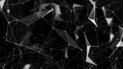Poster - White object. Flashing disco triangle LEDs wall VJ loop for live stage visuals, fashion, events, party, night clubs, concerts, projections, show, exhibitionsSeamless and ready for use in any