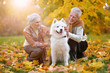 © aletia2011 - portrait of beautiful caucasian senior couple with dog