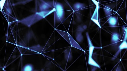 Poster - Floating depth of field. Flashing disco triangle LEDs wall VJ loop for live stage visuals, fashion, events, party, night clubs, concerts, projections, show, exhibitionsSeamless and ready for use in