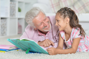 Canvas Print - Father helping son with homework 