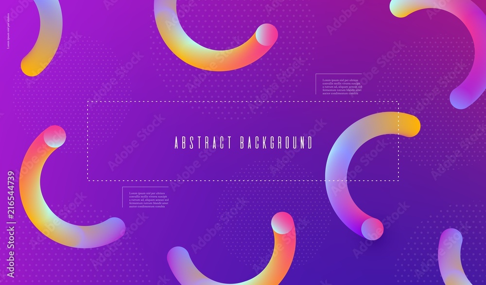 Bright gradient wallpaper with abstract geometric shapes Vector Stock ...