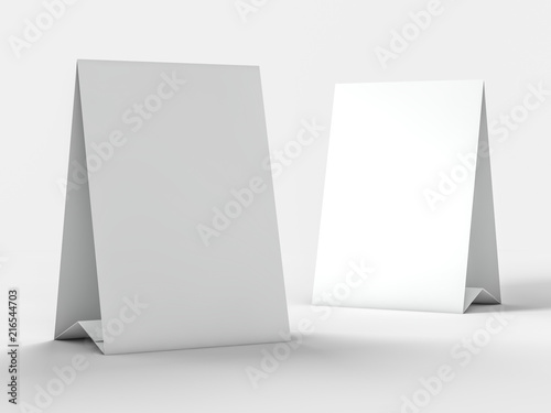 Fotografía Mock up menu frame on table. 3D