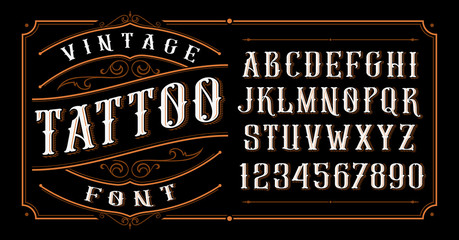 Vintage Tattoo Font.