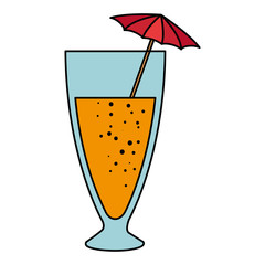 Poster - tropical cocktail cup icon