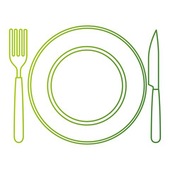 Poster - dish with fork and knife