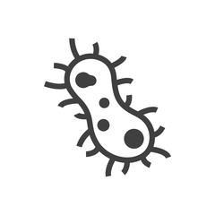 Wall Mural - icon of the bacterium. vector illustration on white background.