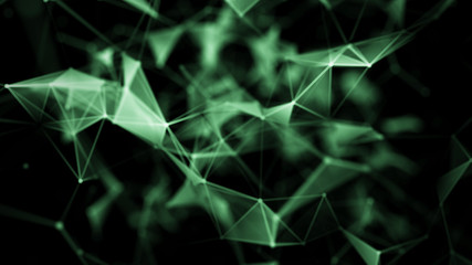 Poster - Abstract digital background. Big data visualization. Network connection structure.Abstract Blue Geometrical Background. Futuristic Technology HUD Element