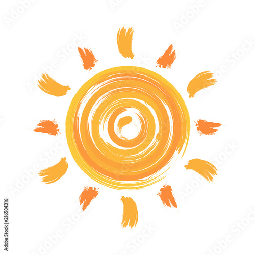 Gemalte Sonne – Stock-Vektorgrafik | Adobe Stock