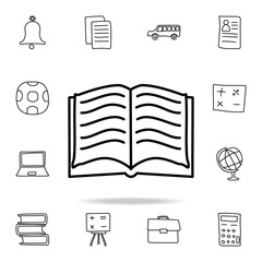 Poster - open book sketch icon. Element of education icon for mobile concept and web apps. Outline open book sketch icon can be used for web and mobile