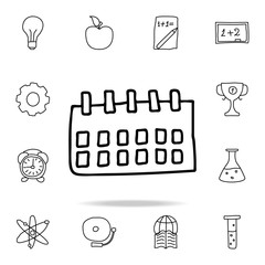 Poster - the calendar sketch icon. Element of education icon for mobile concept and web apps. Outline the calendar sketch icon can be used for web and mobile