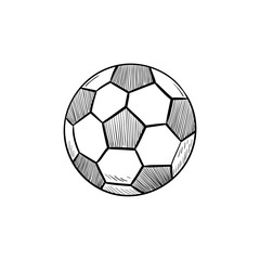 Poster - Soccer ball hand drawn outline doodle icon