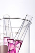 © dohee - beaker and cylinder closeup isolated white.