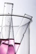 © dohee - beaker and cylinder closeup isolated white.