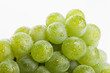 © dohee - green grapes on the white background.
