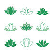 Lotusblüten - Iconset (Grün)