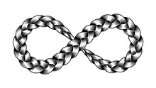 Infinity Symbol Ribbon Plait Vector Illustration