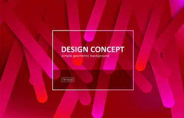 Fototapete - Abstract background, gradient geometric vector design. Graphic pattern in minimal style. Dynamic motion backdrop with mix round lines and shadows