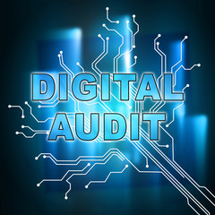 Wall Mural - Digital Audit Cyber Network Examination 2d Illustration