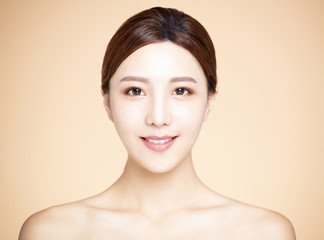 young woman with natural makeup and clean skin