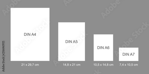 Cuadros en Lienzo DIN papers - flat vector graphic with transparent background