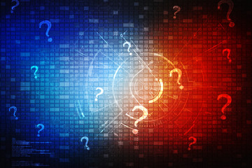 Poster - 2d rendering question mark concept
