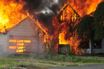 Practice Burn House fire