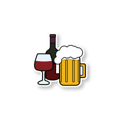 Wall Mural - alcohol drinks patch