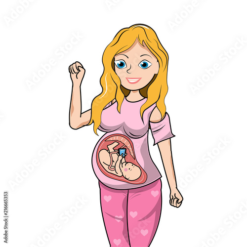 picture Pregnant Baby In Womb Cartoon beautiful pregnant woman with