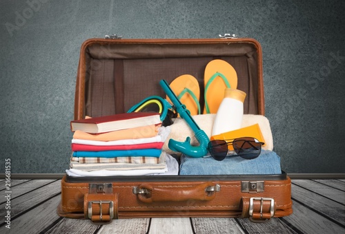 Plakaty w stylach dekoracyjnych vintage-suitcase-isolated-on-background