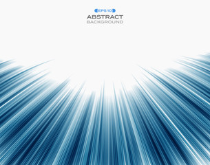 Poster - Abstract of technology blue  speed stripe line pattern.