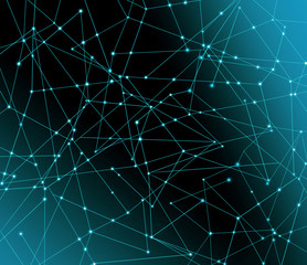 Poster - Technological background, Internet concept of global business. Internet connection, abstract of science and technology graphic design