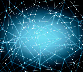 Poster - Technological background, Internet concept of global business. Internet connection, abstract of science and technology graphic design