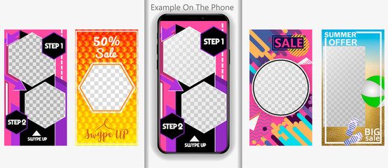 Poster - Stories template. Streaming. Creative people collection. vector illustration.
