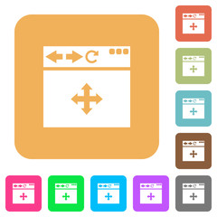 Sticker - Browser drag and drop rounded square flat icons