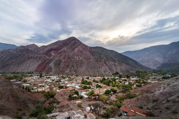 Sticker - Aerial view of Purmamarca town - Purmamarca, Jujuy, Argentina