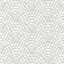 Seamless Mosaic Floor Pattern. White Pavement Stone Tiles. Geometric Mediterranean Texture.