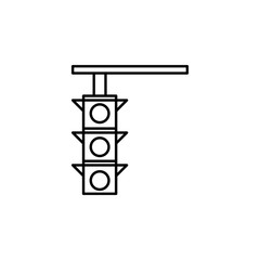 Poster - traffic light icon. element of motor sport icon for mobile concept and web apps. thin line traffic l
