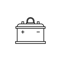 Poster - battery icon. Element of motor sport icon for mobile concept and web apps. Thin line battery icon can be used for web and mobile