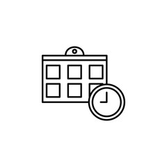Poster - Calendar icon. Element of time value icon for mobile concept and web apps. Thin line Calendar icon can be used for web and mobile