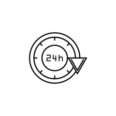 Poster - time icon. Element of time value icon for mobile concept and web apps. Thin line time icon can be used for web and mobile
