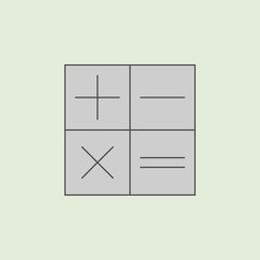 Poster - plus minus division multiplication icon. Element of banking icon for mobile concept and web apps. Field outline plus minus division multiplication icon can used for web and mobile