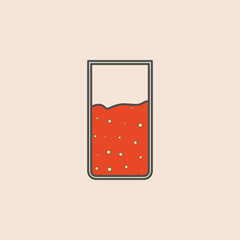Poster - mineral water in a glass line icon. Element of fast food icon for mobile concept and web apps. Field outline mineral water in a glass line icon can be used for web and mobile