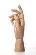 © dohee - Wooden Dummy hand isolated white.