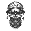 © DGIM studio - Skull in the soldier helmet